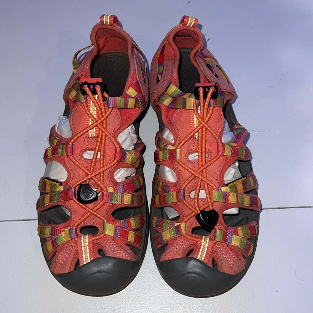 KEEN Whisper Coral Multi-Color Waterproof Sport Hiking Sandals size 5